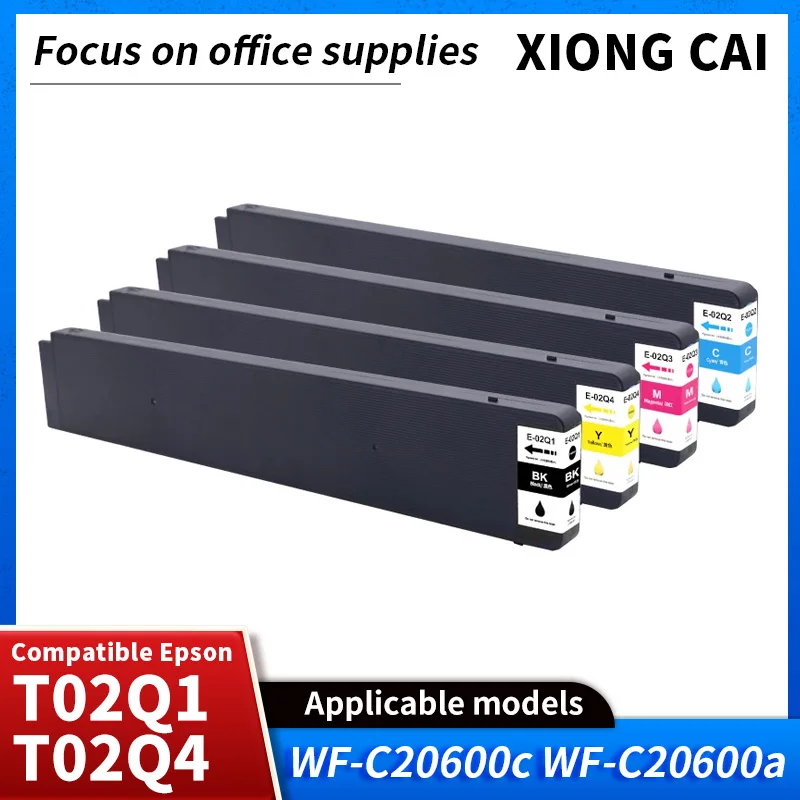 T02Q T02Q1 T02Q2 T02Q3 T02Q4 C13T02Q100 Ink Cartridge Compatible For Epson WorkForce WF-C20600c WF-C20600a Color Inkjet Printer