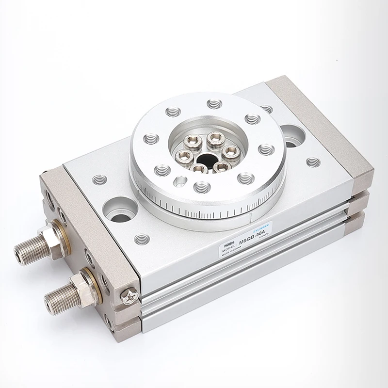 Imagem -06 - Cilindro Pneumático Giratório Ajustável Graus de 0190 ° Msqb Hrq Msqb-10a 20a 30a 50a 10r 20r 30r 50r