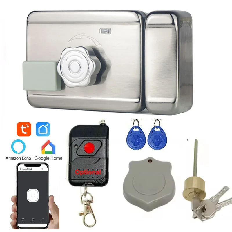 Tuya Remote Control Lock For Door Entry System Electric Motorized Lock 125KHZ ID Fechadura inteligente Access Control