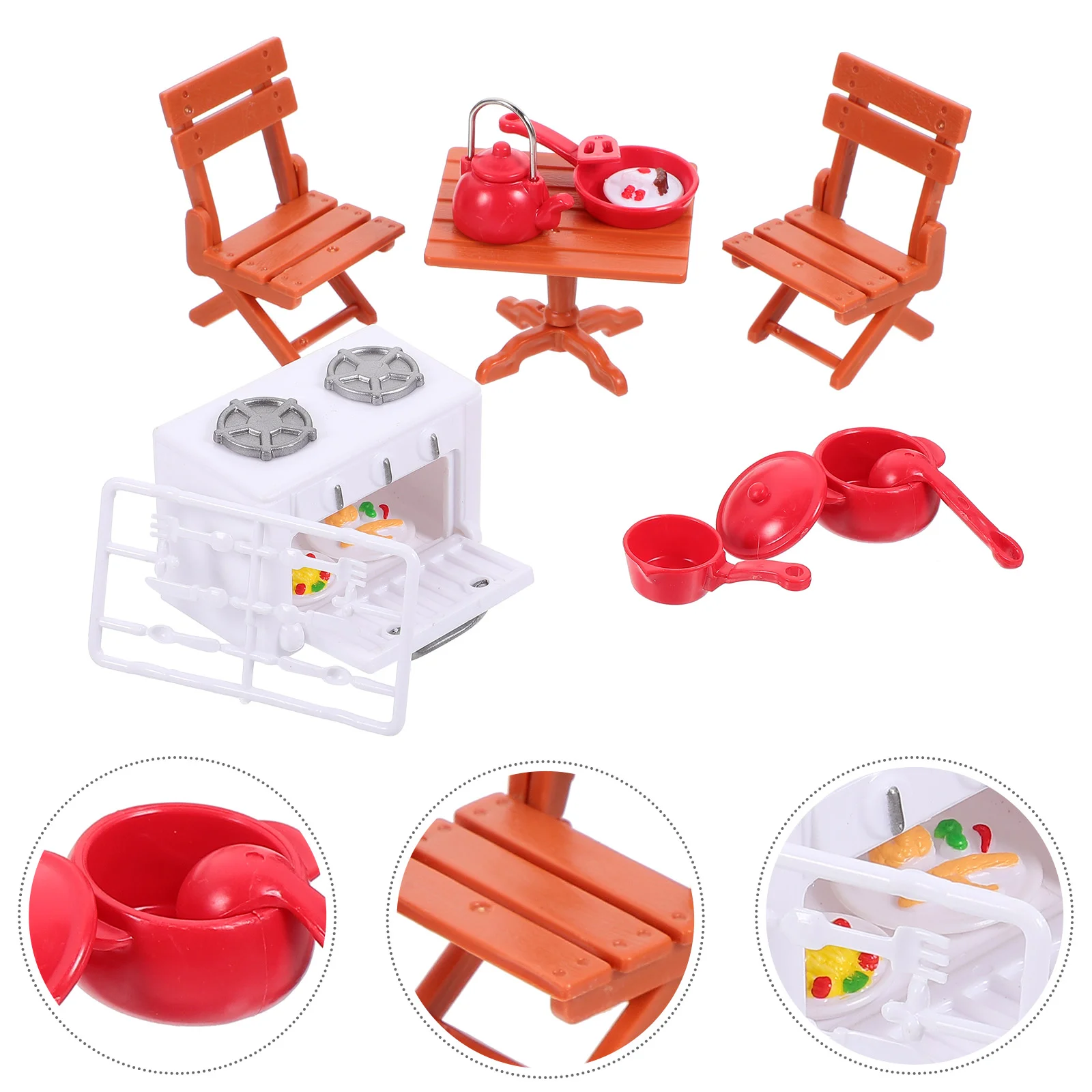 Mini suministros para casa de muñecas para niños, decoraciones, utensilios de cocina, adorno de plástico