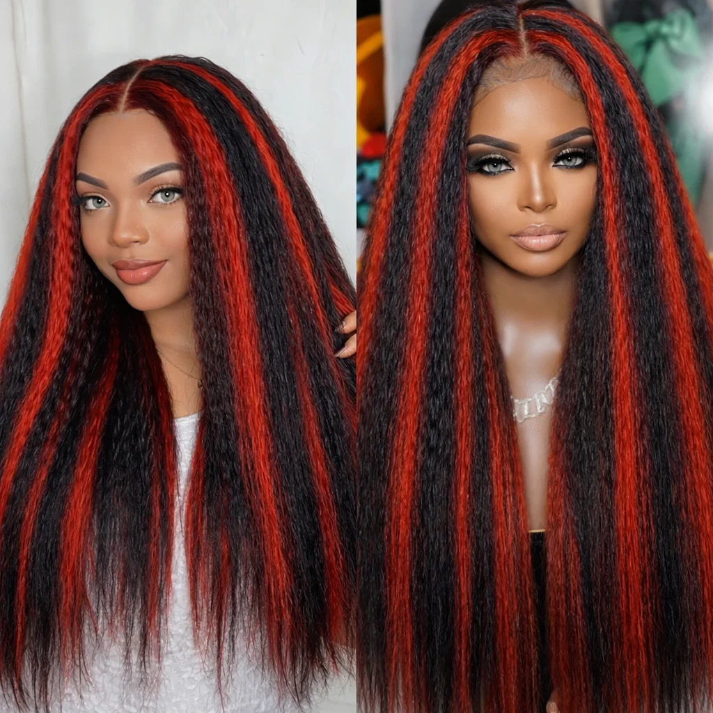 

Высокое качество 1B/99J бордовый мелированный странный прямой 13x4 кружевной фронтальный бразильский парик из человеческих волос предварительно вырезанный HD кружевной бесклеевой парик