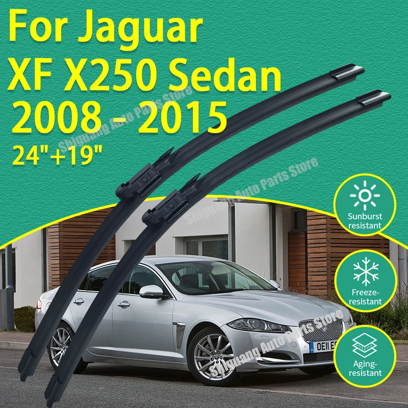 

Front Silicone Coating Wipers for Jaguar XF X250 Sedan 2008 - 2015 Car Wiper Windshield Windscreen Blades Accessories 2009 2010