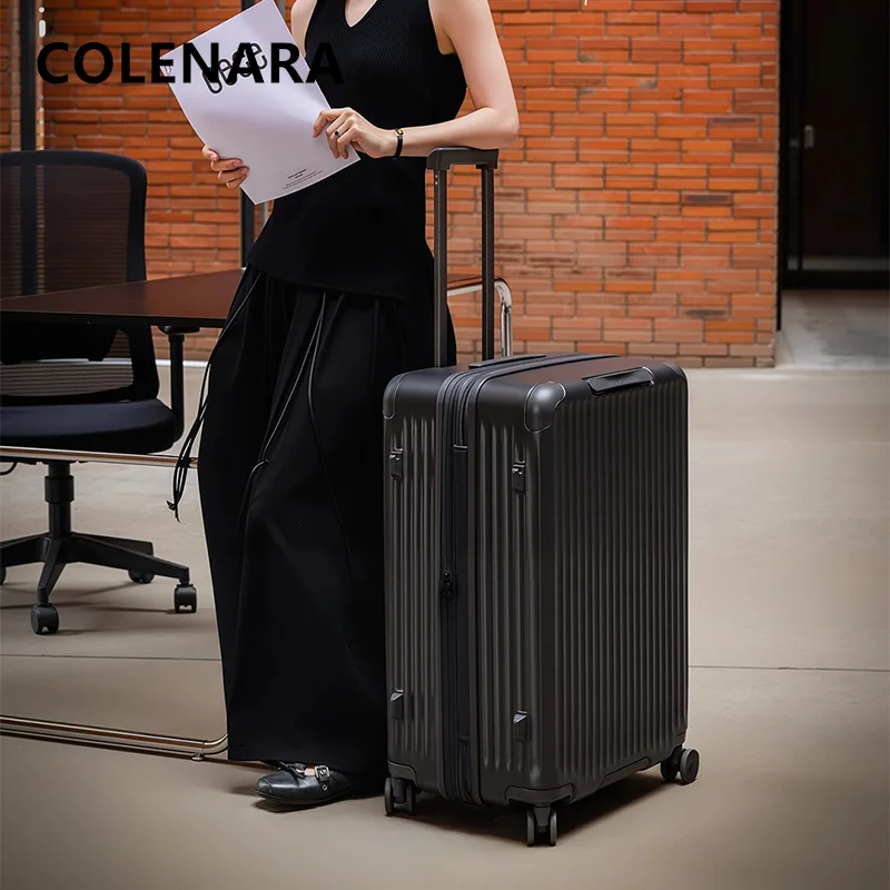 

COLENARA салонный чемодан из АБС-пластика + ПК, посадочный бокс, 20 дюймов, 24 дюйма, 28 дюймов, большой вместительный чемодан на колесиках, женский универсальный чемодан на колесиках