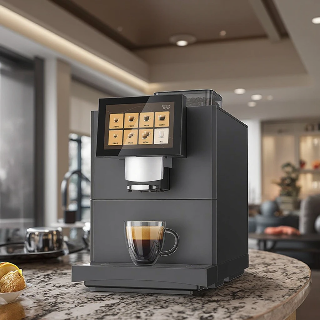 

All One Multifunctional 7 Inch Touch Screen Full Automatic Espresso Coffee Maker New Style Household Outdoor Electric