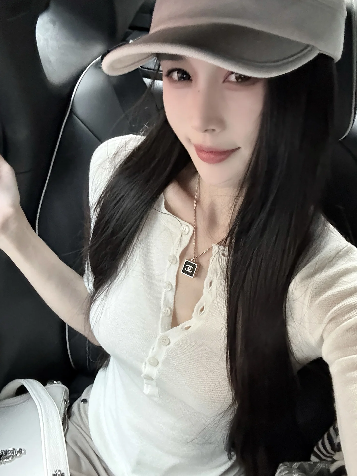 

He Chenxi Slim Fit Knitted f Sve Base irt Korean Sle Henry Collar Inner Wear Top Women's Faion Summer Polyester W...