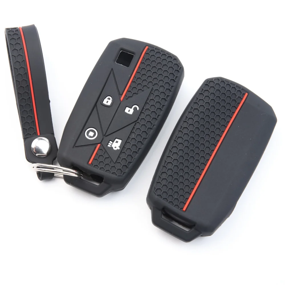 4 Buttons High Quality Silicone Pickup Truck Car Key Case Caps Key Cover For Renault Euro 6 Series T C K Gama Shell Bag Keyring view 4