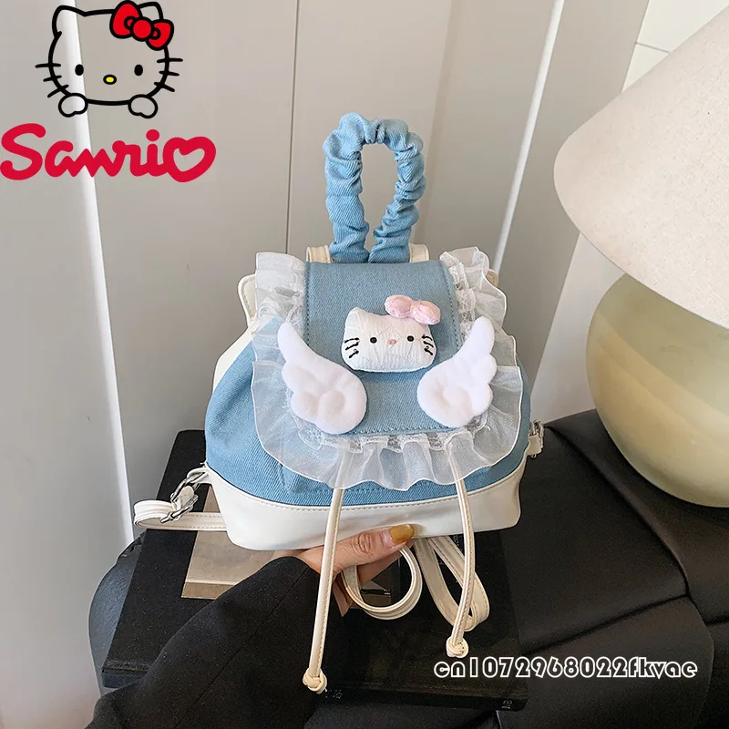 Hello Kitty New Women's Mini Backpack Fashion High Quality Women's Travel Backpack Cartoon Versatile Girl Storage Backpack