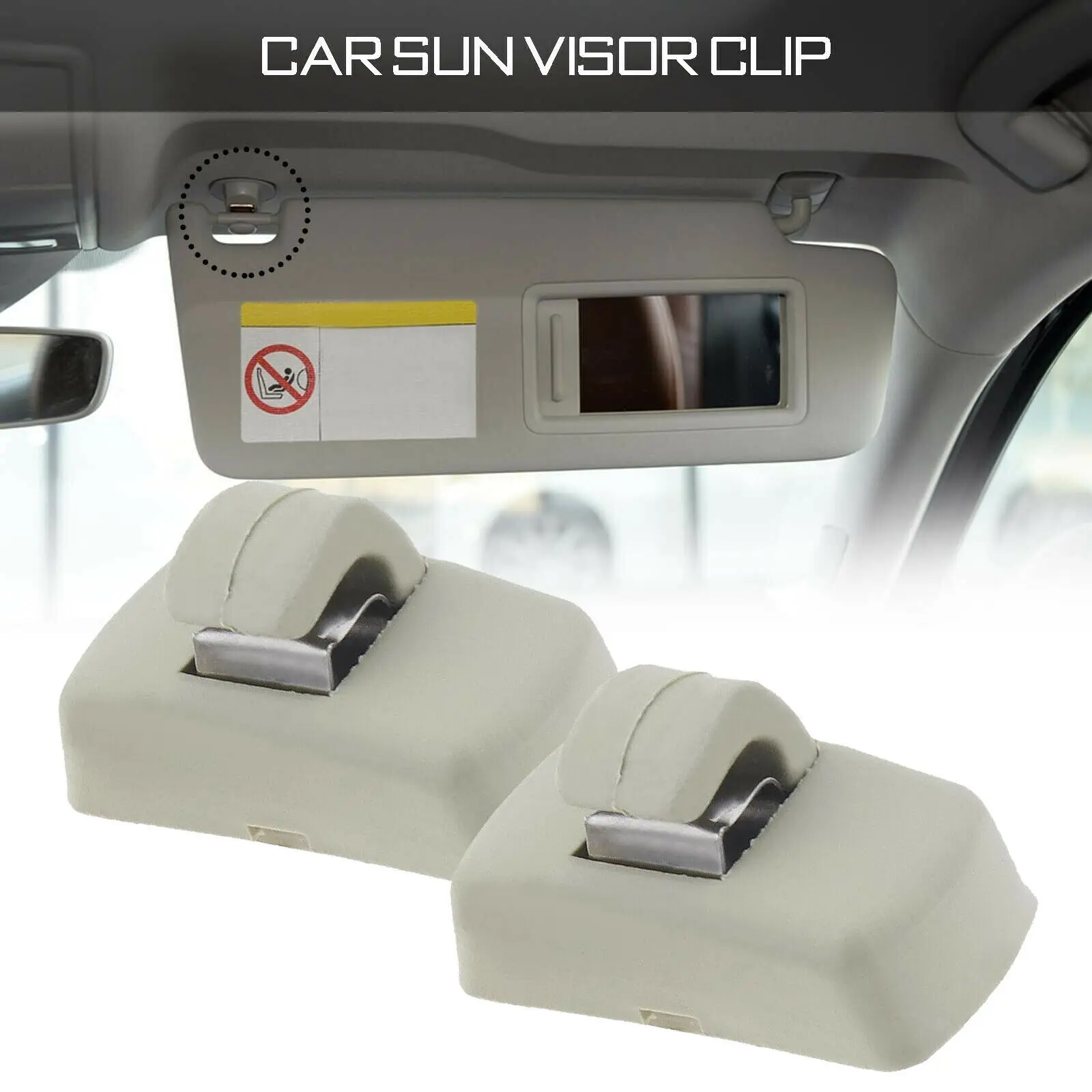 

2pcs Sun Visor Interior Clip Sun Visor Holder Fix Bracket Clip For VW GOLF MK4 MK3 CADDY LUPO POLO OEM3B0857563 Car Accessories