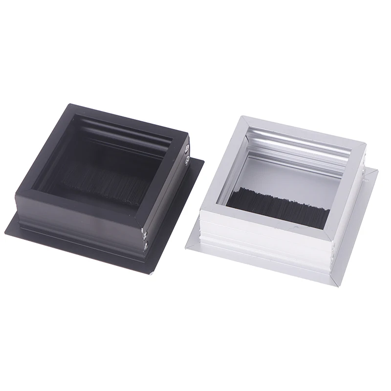 Premium Desk Cable Organizer, 80x80MM Cord Grommet & Line Outlet Port, Wire Threading Box Hole Cover