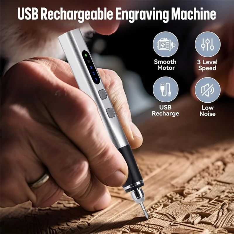 

GYTB-Electric Engraving Pen Cordless Engraving Pen USB Rechargeable DIY Rotary Engraving Machine A