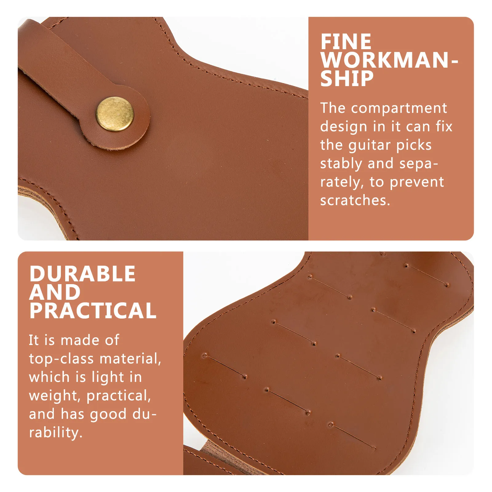 

Guitar Picks Bag Large Capacity PU Case Portable Plectrums Holder Sturdy Storage For Accessories Pick Container