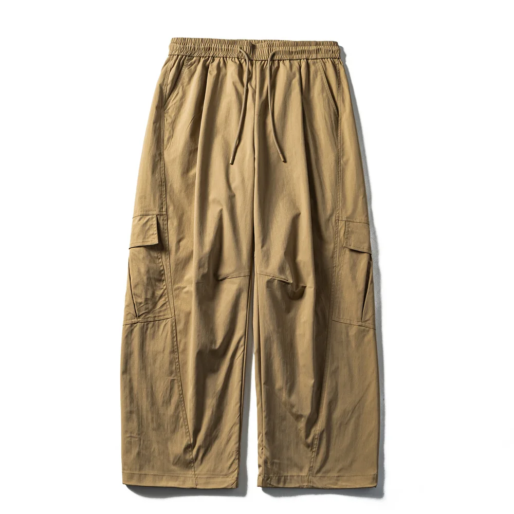 

2026 Season New Japanese Minimalist Solid Color Casual Pants Men's Trendy Brand Loose Straight Leg Pants Workwear Pants