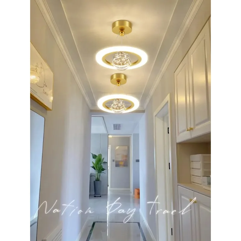 

13W6W Nordic Light Luxury Simple Modern Starry Sky Corridor Aisle Entrance Light Balcony Stairs Entry Acrylic Small Chandelier