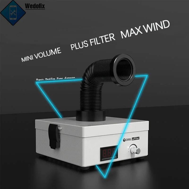 2UUL Kleine Desktop Fume Extractor Löten Rauch Purifier Sonder Rauchen Absorber Filter für Handy Elektronische Reparatur