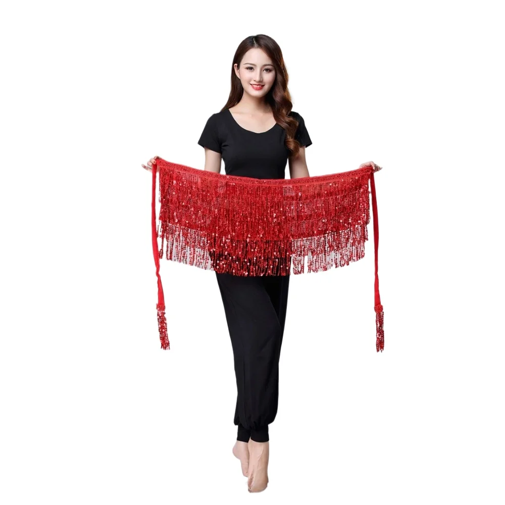 

Waist Scarf Y2k Skirt Clothes Women Clothing Belly Dance Performance Costume Glitter Tassel Hip Towel Waist Chain Indian Dance