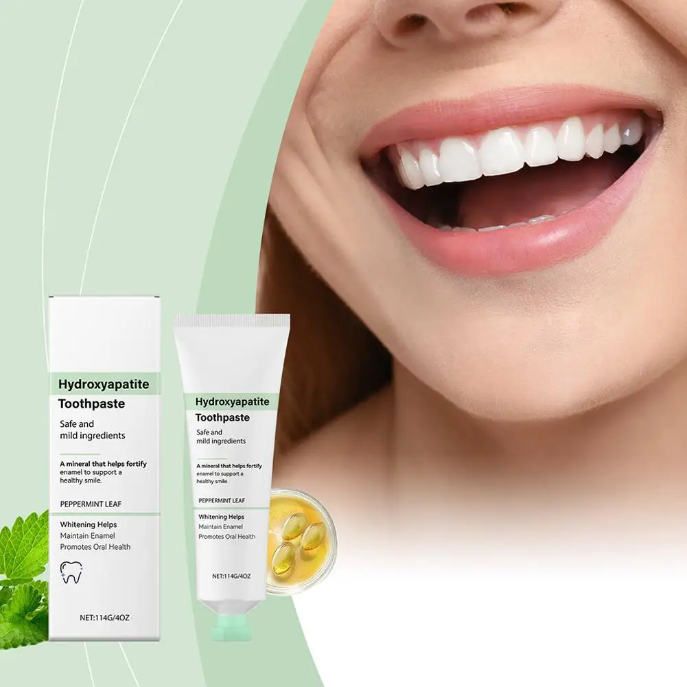 

Nano Hydroxyapatite Toothpaste, Whitening, Fresh Breath, Fluoride Free Toothpaste, Nicotinamide Dazzling Whitening Toothpaste