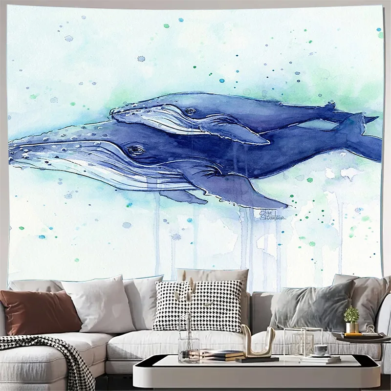 

Гобелен с океанской волной, синий морской настенный декор на пляжной тематике, прибрежный домашний декор, митическое искусство, океанские вибрации, декор для серфинга, синий эстетический гобелен