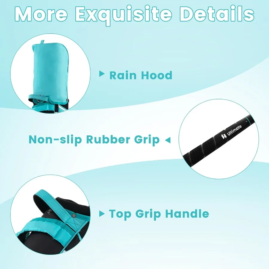 مجموعة نادي الجولف الكاملة للصغار للأعمار اليمنى 57 810 و1113 تتضمن 4 أو 6 نوادي مع حقيبة حامل قابلة للتعديل للممارسة