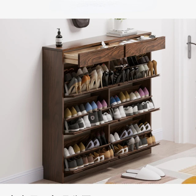 40 60cm1 1.2 1.4 M Walnut Color Custom 80 Super Large Capacity Tilting Ultra Thin Shoe Cabinet AliExpress