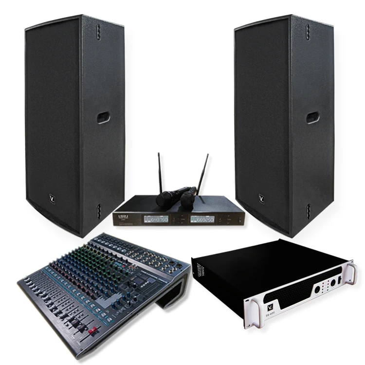 Professionalprofession Audio High-power Outdoor Wedding Performance Speaker Amplifier Full Set