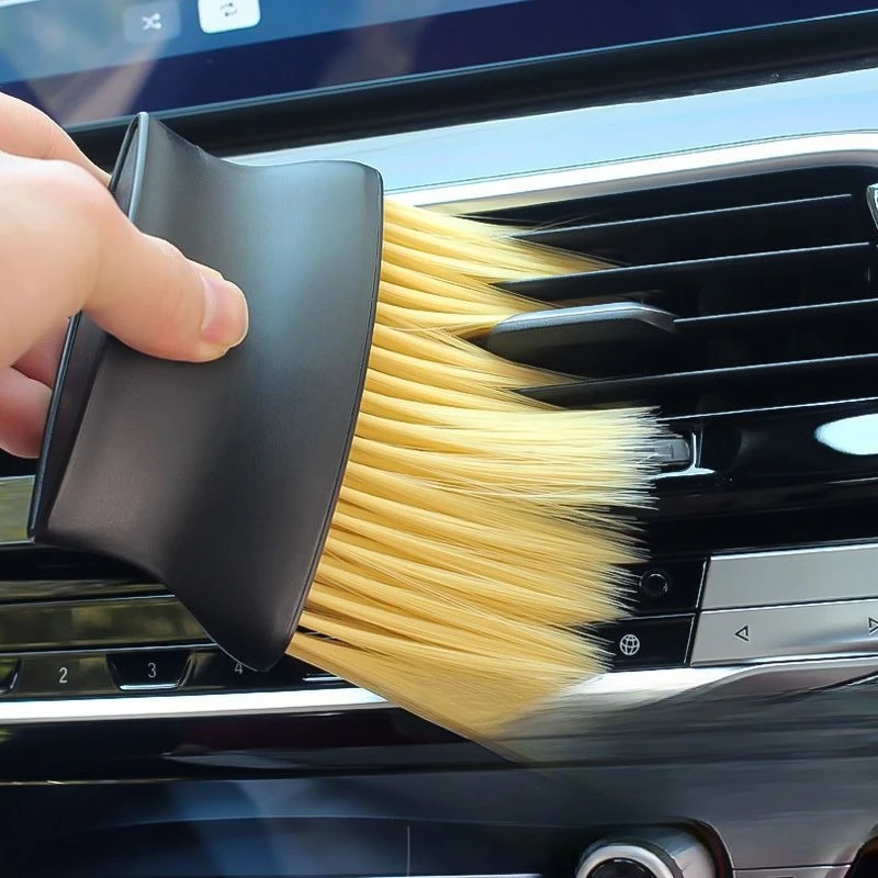Car Interior Soft Bristle Brush Car Air Outlet Dust Cleaning Brush Auto Detailing Dust Removal Tool Wholesale Vent Dust Cleaner
