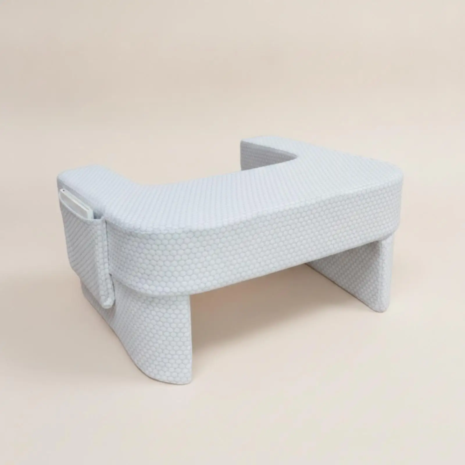Molded Foam Reading Pillow Open-Center Reading Pillow Pockets Textured Cover