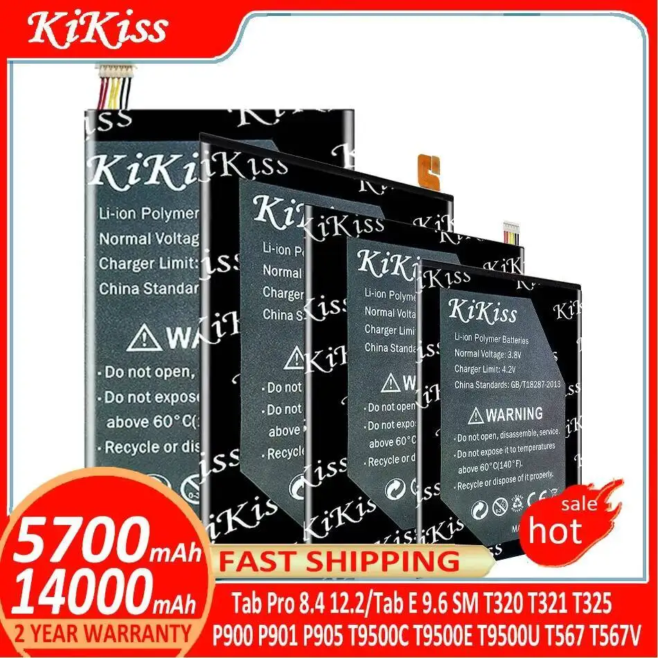 

KiKiss Battery For Samsung Galaxy Tab Pro 8.4 12.2/Tab E 9.6 SM T320 T321 T325 P900 P901 P905 T9500C T9500E T9500U T567 T567V