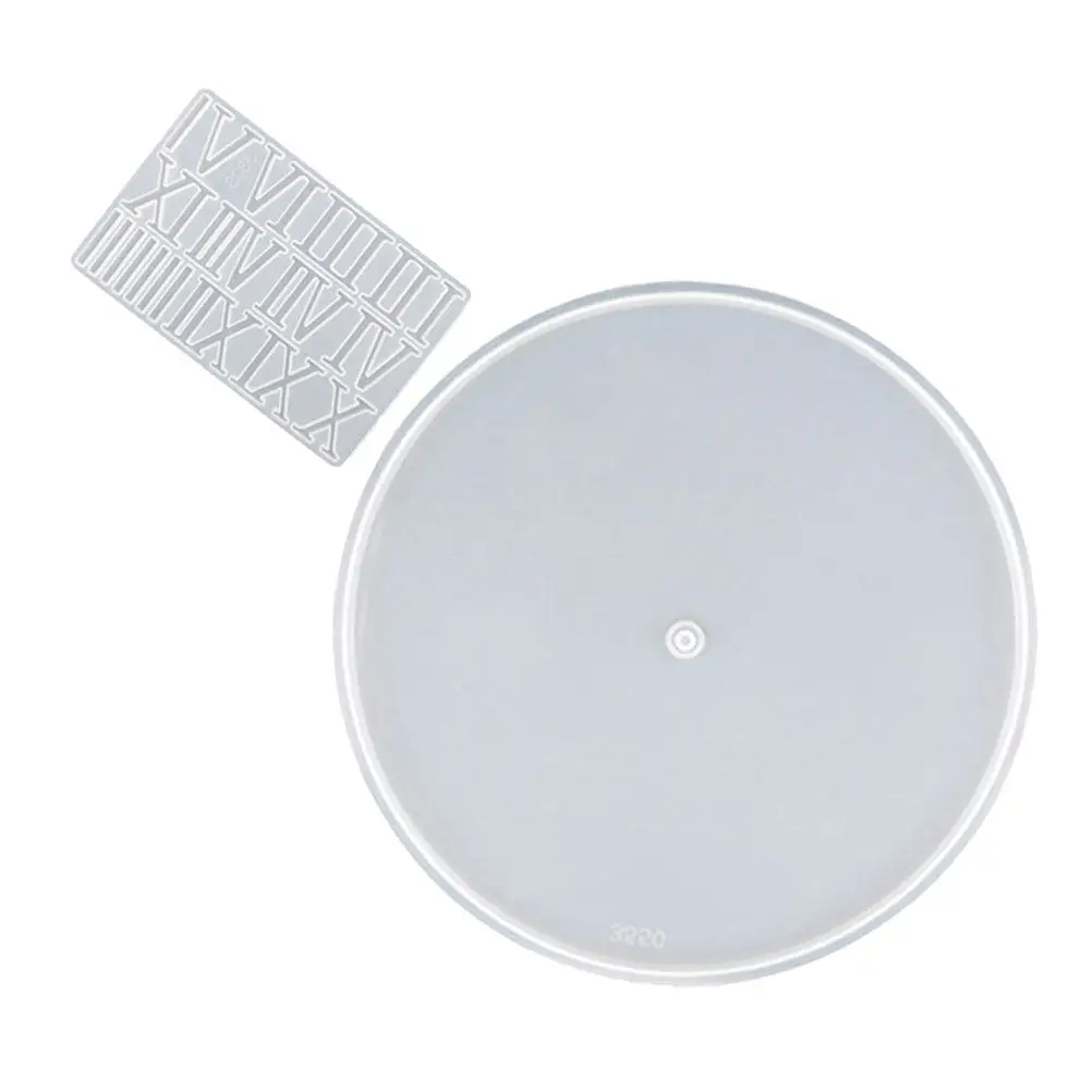 

1Set Round Resin Clock Dial Silicone Mold Roman Numerals Flexible Epoxy Casting Supplies DIY Wall Clock Home Decor Crafts