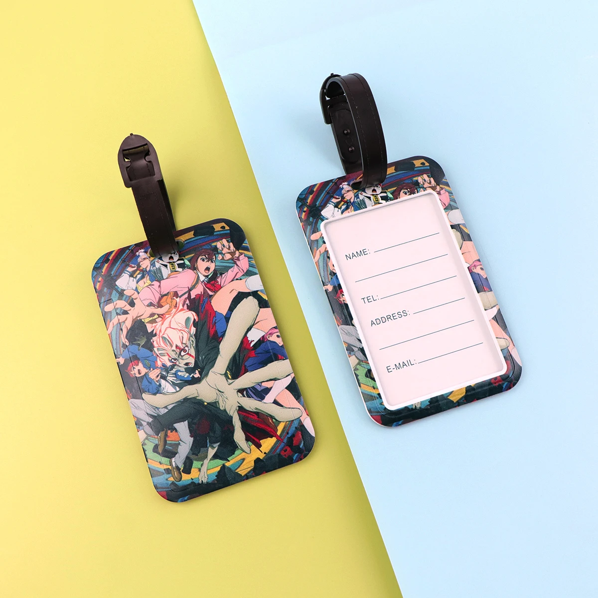 Mnaga البلاستيك الأمتعة العلامة حقيبة ظهر رائعة على ظهره مكافحة خسر قائمة حامل بطاقات التعريف الشخصية موضة إكسسوارات الأمتعة هدايا للأصدقاء