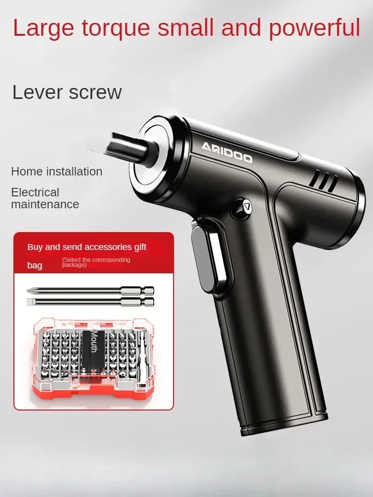 

Powerful Lithium-ion Battery Electric Screwdriver with Portable Mini Drill Set for Home DIY