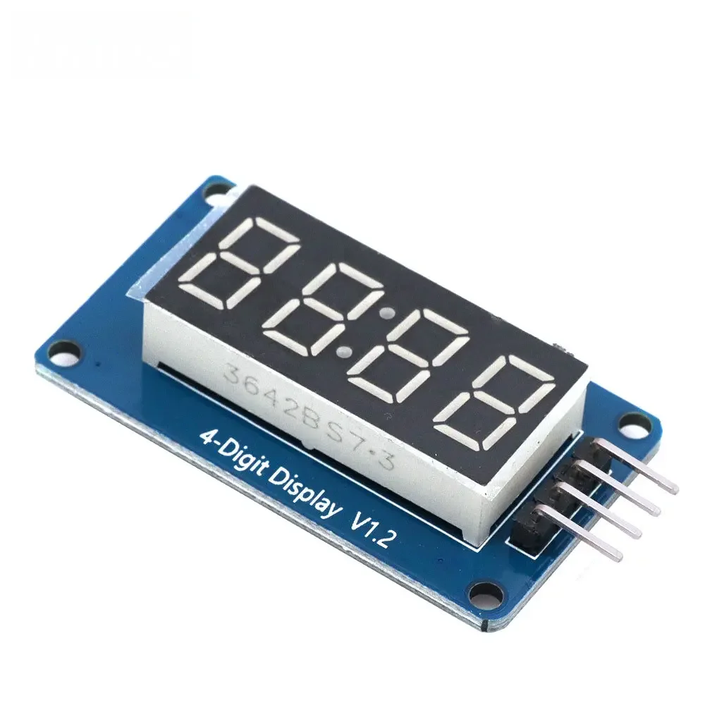 Placa de driver de led tm1637 com tubo digital vermelho de 4 bits de 0,36 polegadas e 7 segmentos, display de relógio e controle serial para eletrônicos diy