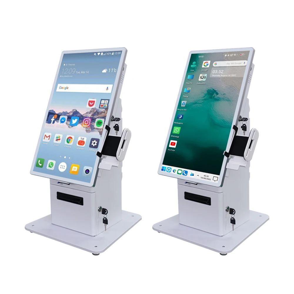 

Desktop all-in-one 21.5-inch Android Win10 Win11 capacitive touch screen payment kiosk self-service ordering