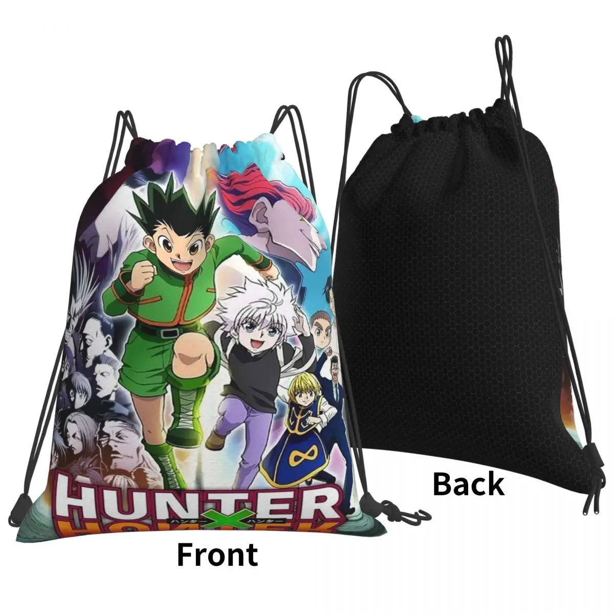Anime Hunter X Hunter Backpacks Portable Drawstring Bags Sundries Bag Book Bags for Travel School