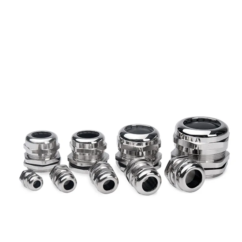 1 Pcs PG29 PG36 PG42 PG48 IP68 Waterproof Metal Cable Gland Connector Copper nickel plating Cable Connector