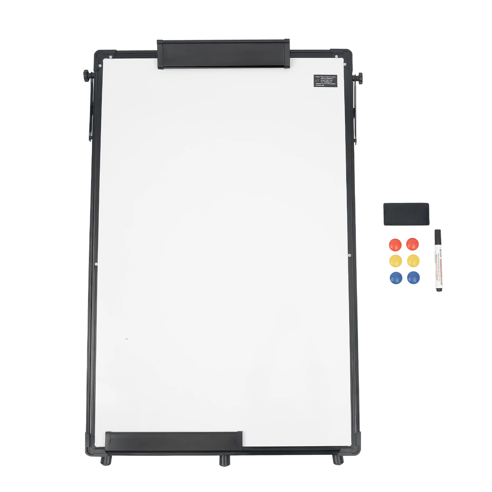 Magnetic Easel Whiteboard, 36 X 24 Inches, Height Adjustable Stand 3' X 2' Portable Tripod Dry Erase Board with Flipchart Stand, Includes Marker Tray, for Office, Home and School