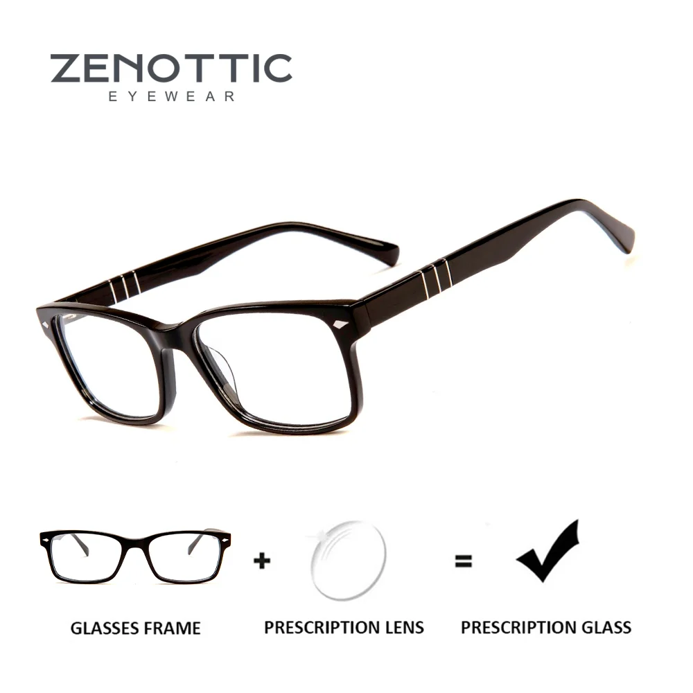 

ZENOTTIC стильные квадратные ацетатные очки по рецепту для женщин, прогрессивные/фотохромные оптические очки с защитой от синего света