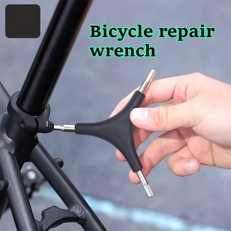 1pc Triple‑Head Y Shape Hex Socket Wrench Portable Multi‑function Hand Spanner for Mountain Bicycle Repair Maintenance