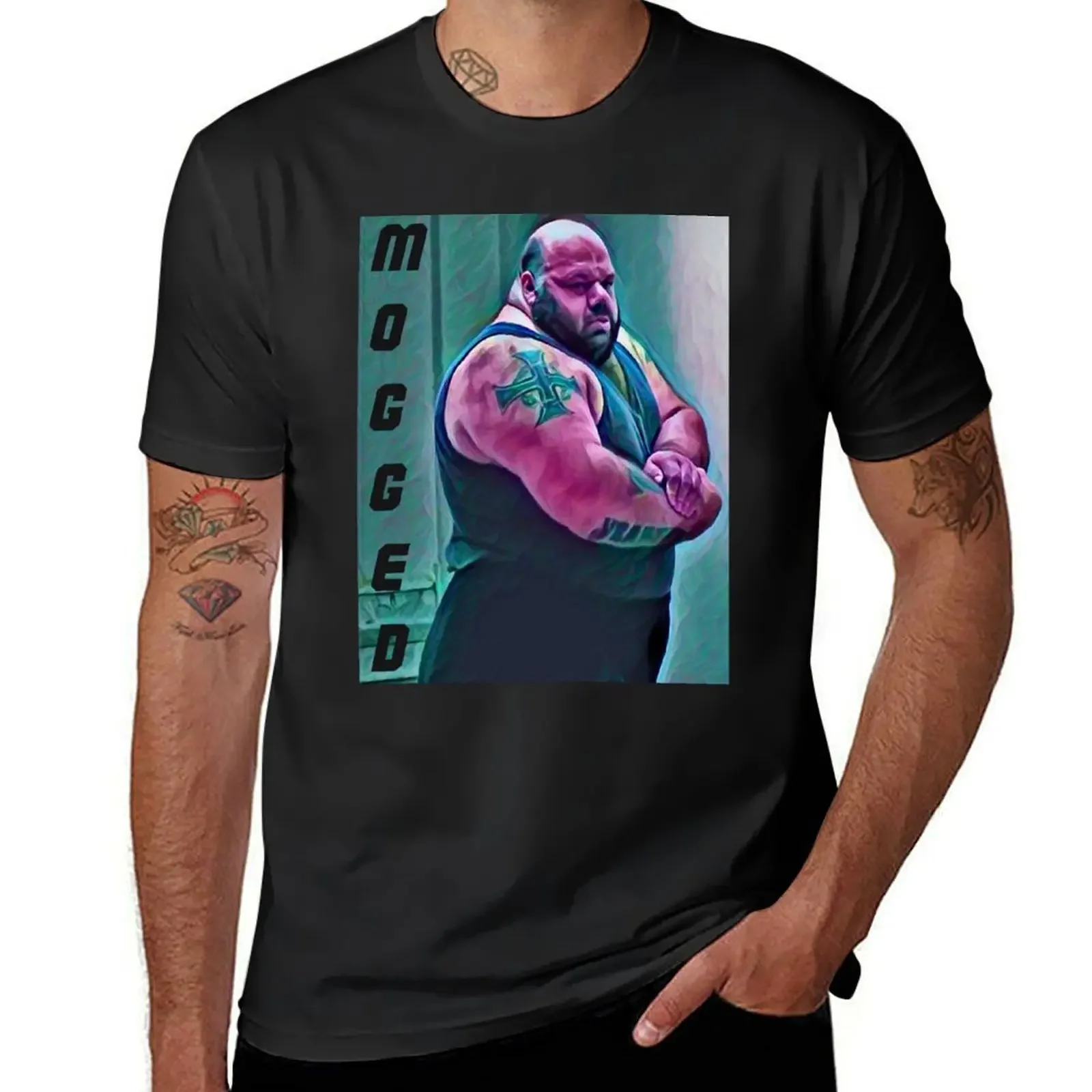 

Kyriakos Grizzly Mogged T-Shirt vintage graphic tee Short sleeve tee vintage workout shirts for men