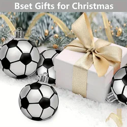 Abalorios de 6 piezas para balón de fútbol, decoración de bolas de árbol de Navidad, baloncesto, Rugby, accesorios de decoración para fiesta de cumpleaños