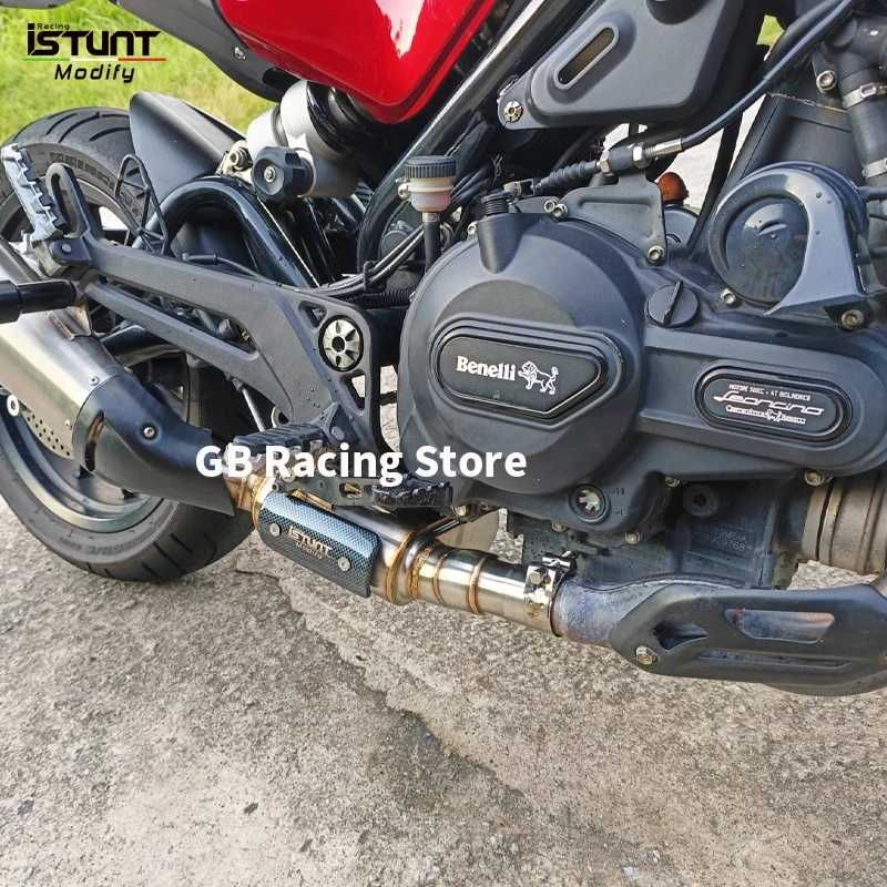 For Benelli Leoncino 500 BJ500 Motorcycle Exhaust System Escape Moto Modified Tube Middle Link Pipe Connect Original Muffler