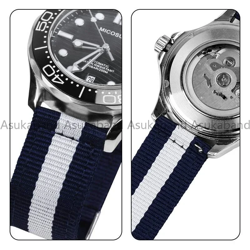 قماش النايلون حزام ساعة استبدال ، سوار المعصم لسامسونج غالاكسي ساعة 6 5 برو النشطة 2 هواوي GT2 ، شريط ، 20 مللي متر ، 22 مللي متر