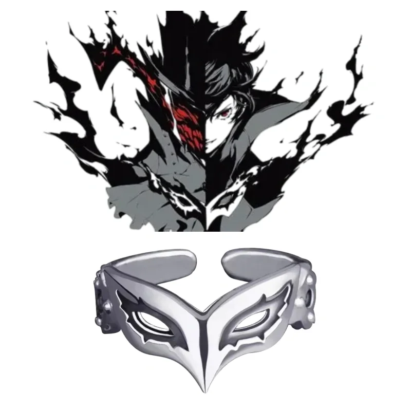 Neue Persona Amamiya Ren 2D-Maske, Ring, Cosplay, Mode, Cartoon, Paar-Accessoires, Spielzubehör, Nischen-Luxus, heiß begehrte Geschenke