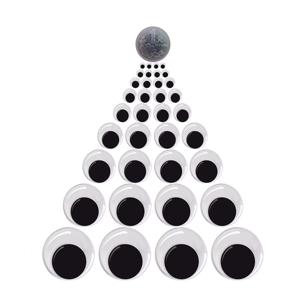 

100Pcs 8Mm Self-Stick Wiggly Eyes Black White Moving Eyes for Crafting DIY Projects Joke Scrapbooking Classroom Art