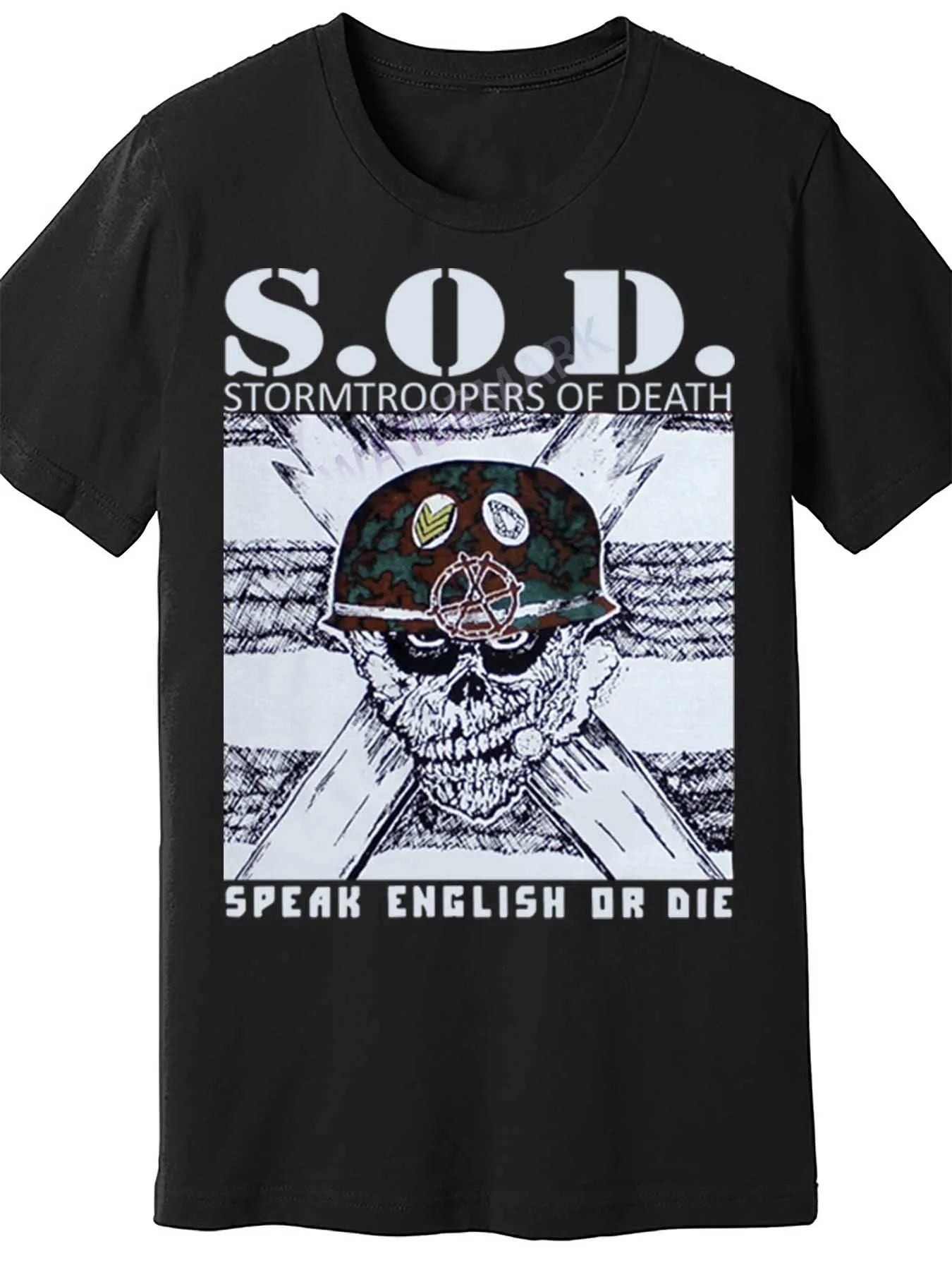 

En's SOD Stormtroopers of Death Metal T-Shirt - Black,100% Cotton Short Sleeve Casual Crew Neck Machine Washable