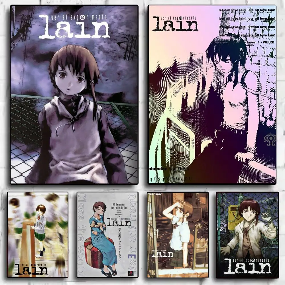 S-Serial Experiments Lain Poster Wall Art Prints for Bedroom Living Room Office Home Decoration Hanging Artwork Gift