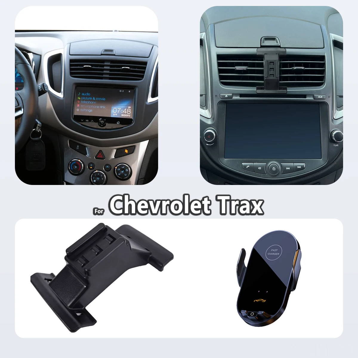 Soporte de teléfono especial para Chevrolet Trax 2014 2015 2016, soporte magnético para teléfono de coche, accesorios de Base invisibles con detección inteligente