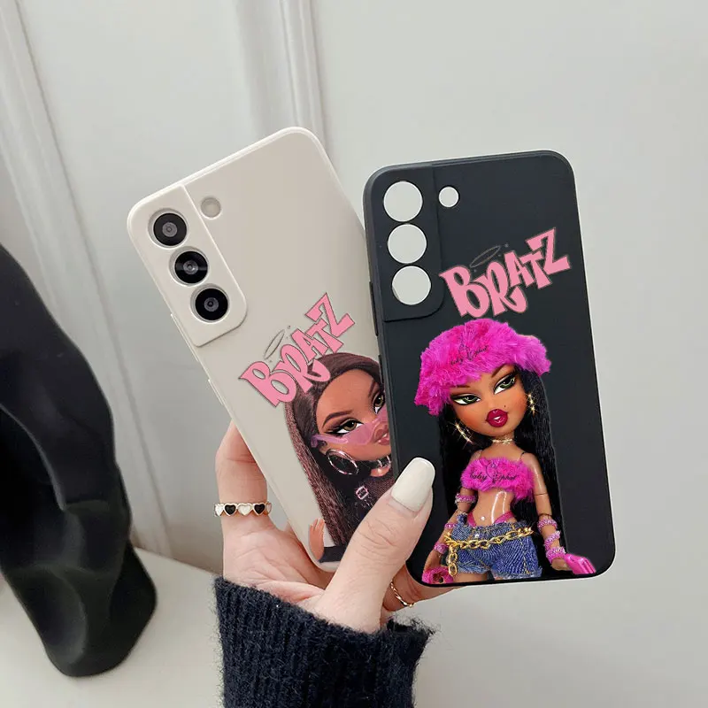 Phone Case S24FE For Samsung Galaxy S25 Ultra S24 S23 S22 Plus S21 S20 FE S10 S25Ultra 5G Case Silicone Cover Fashion Bratz Cute