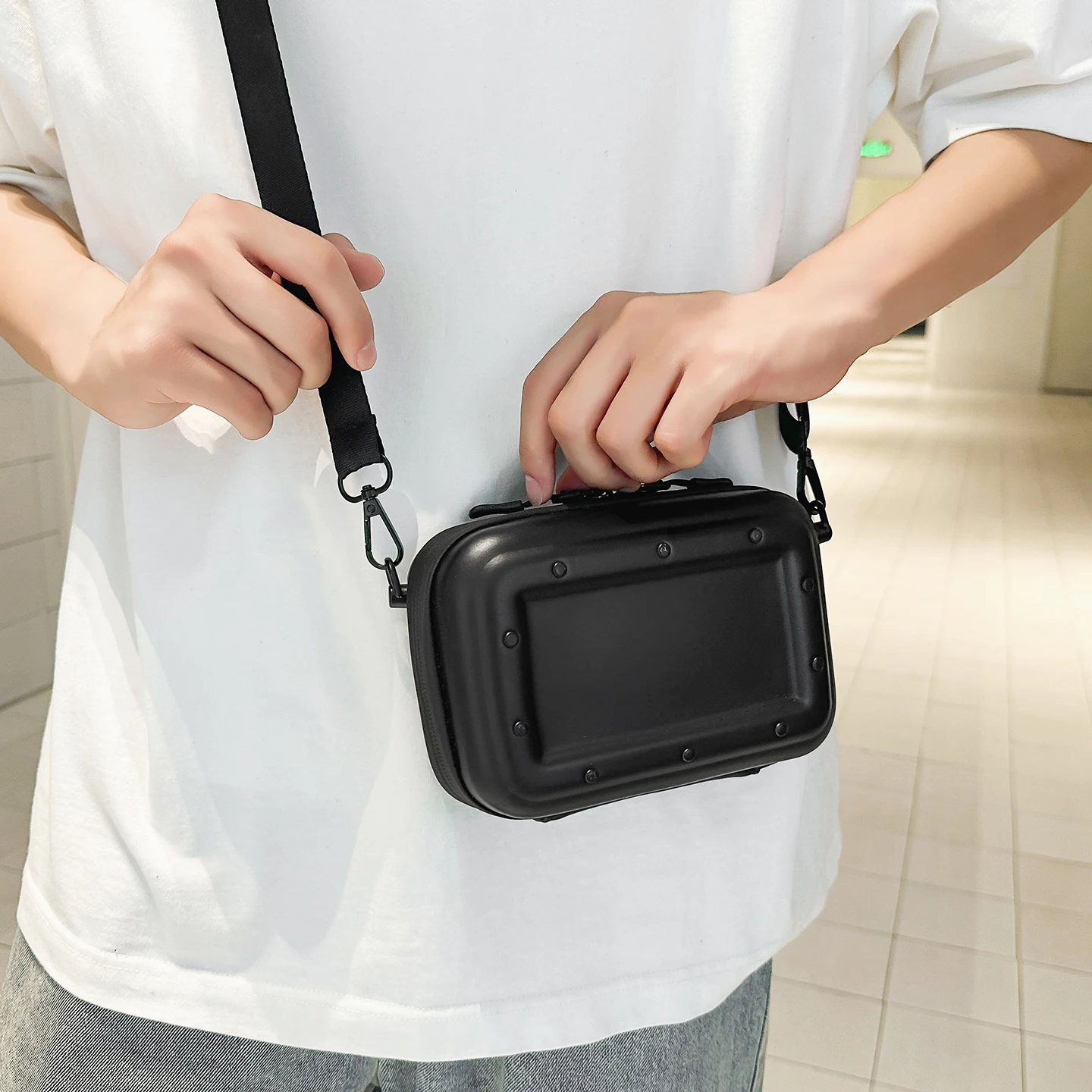 ファッションマン-クロスバッグ-小型-防水-オールラウンド-スリング-ショルダーバッグ-サイドバッグ-パスポートギフト-メンズ-カジュアル-パーティー-イブニング-クロスバッグ