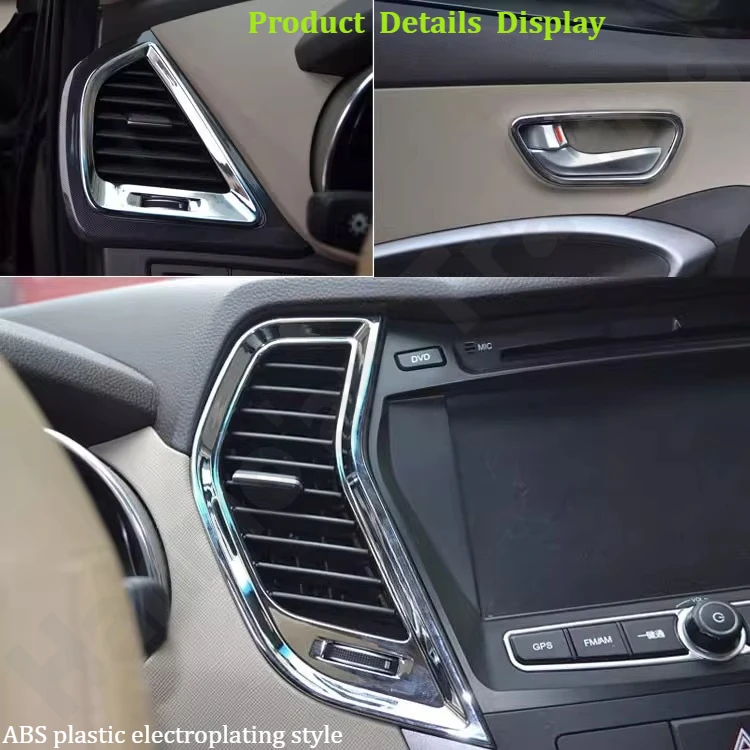 

for Hyundai Santa Fe 2013-2017 Interior modification accessories/vent trim/decorative interior door bowl frame