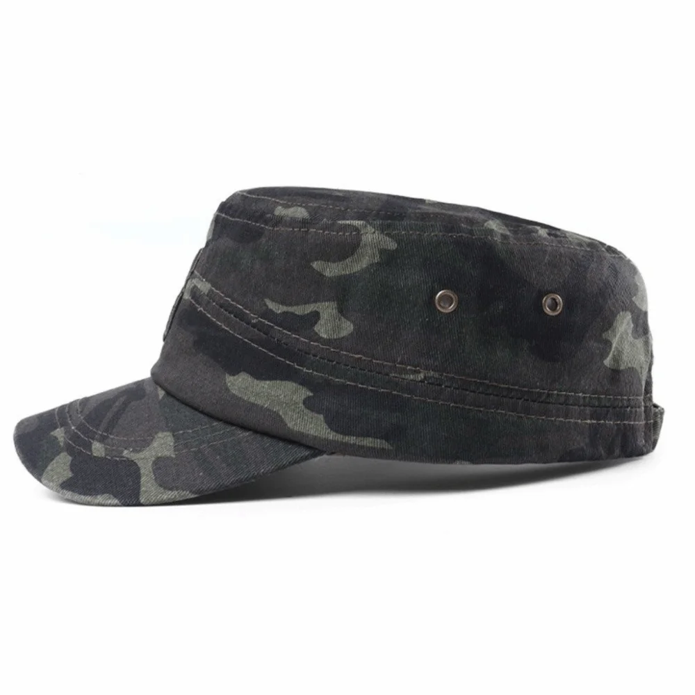 Fashionable Flat Top Cap Breathable Adjustable Baseball Cap Light Plate Captain Cap